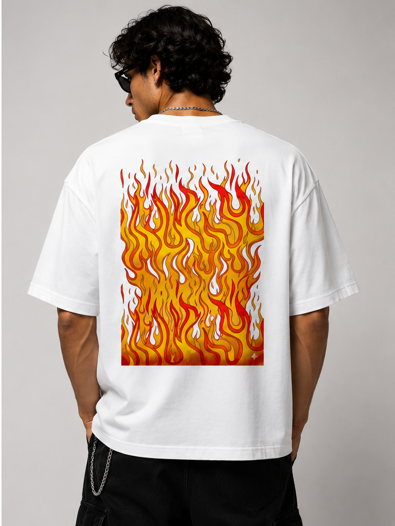 Aura Oversized Flame T-Shirt